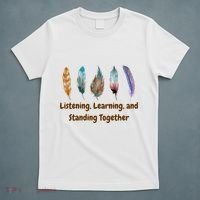 Feathers Native American Unity Day Orange Indigenous T-Shirt thumb 5