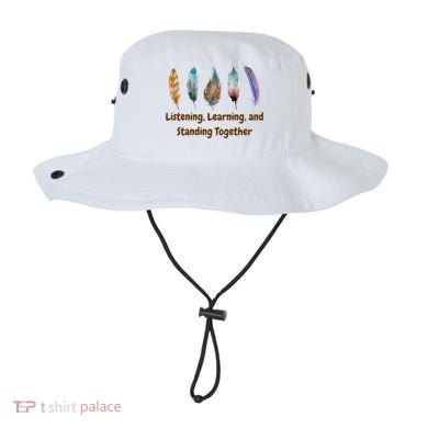 Feathers Native American Unity Day Orange Indigenous Bucket Hat