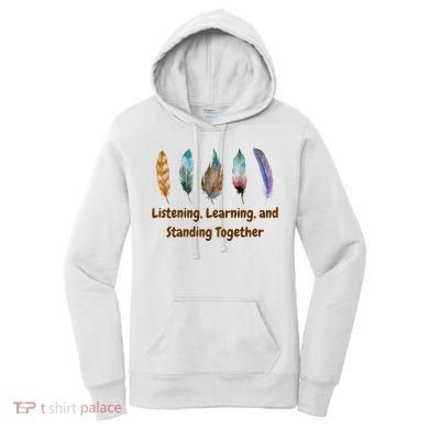 Feathers Native American Unity Day Orange Indigenous Women's Hoodie