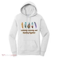 Feathers Native American Unity Day Orange Indigenous Women's Hoodie thumb 0