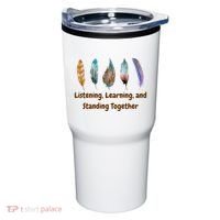Feathers Native American Unity Day Orange Indigenous Tumbler thumb 0