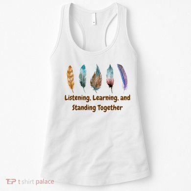 Feathers Native American Unity Day Orange Indigenous Women's Tank Top