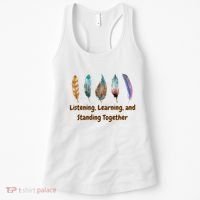 Feathers Native American Unity Day Orange Indigenous Women's Tank Top thumb 0