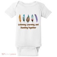 Feathers Native American Unity Day Orange Indigenous Baby Bodysuit thumb 0