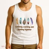 Feathers Native American Unity Day Orange Indigenous Tank Top thumb 3