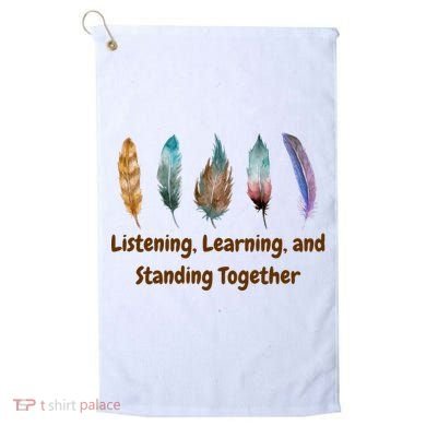 Feathers Native American Unity Day Orange Indigenous Golf Towel