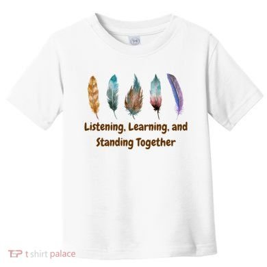 Feathers Native American Unity Day Orange Indigenous Toddler T-Shirt