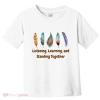 Feathers Native American Unity Day Orange Indigenous Toddler T-Shirt thumb 0