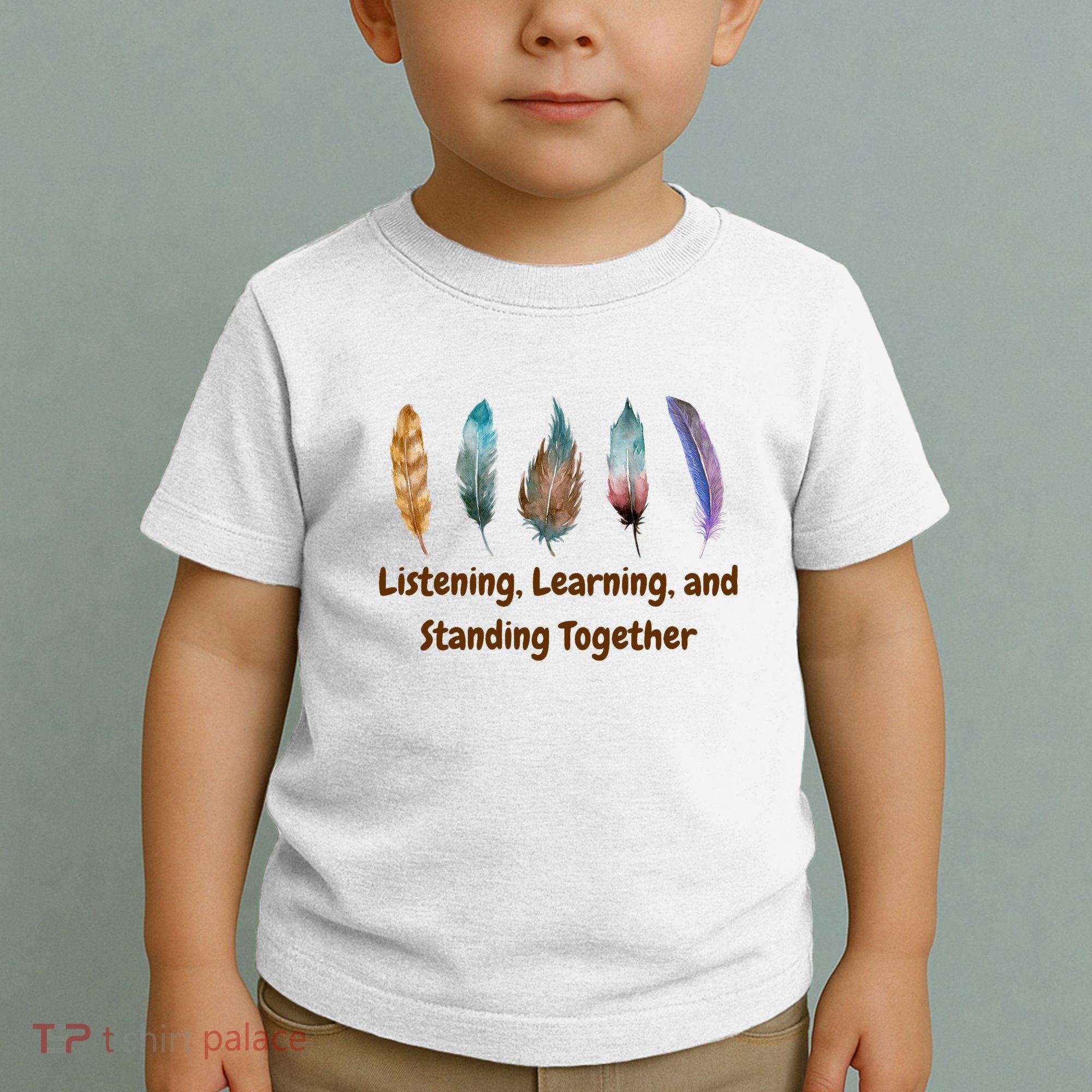 Feathers Native American Unity Day Orange Indigenous Toddler T-Shirt