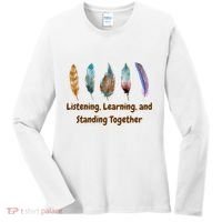 Feathers Native American Unity Day Orange Indigenous Women's Long Sleeve Shirt thumb 0