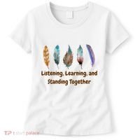 Feathers Native American Unity Day Orange Indigenous Women's T-Shirt thumb 0