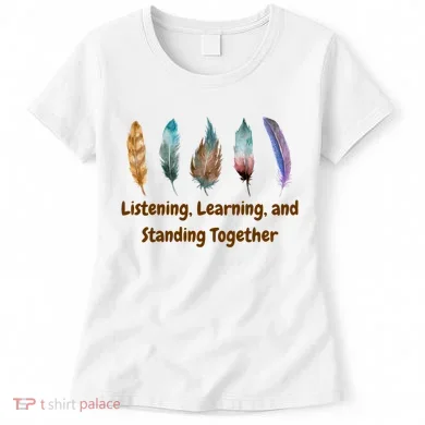 Feathers Native American Unity Day Orange Indigenous Women's T-Shirt