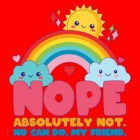 Funny Nope Absolutely Not No Can Do My Friend Santa Hat thumb 1