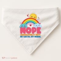Funny Nope Absolutely Not No Can Do My Friend USA-Made Doggie Bandana thumb 0