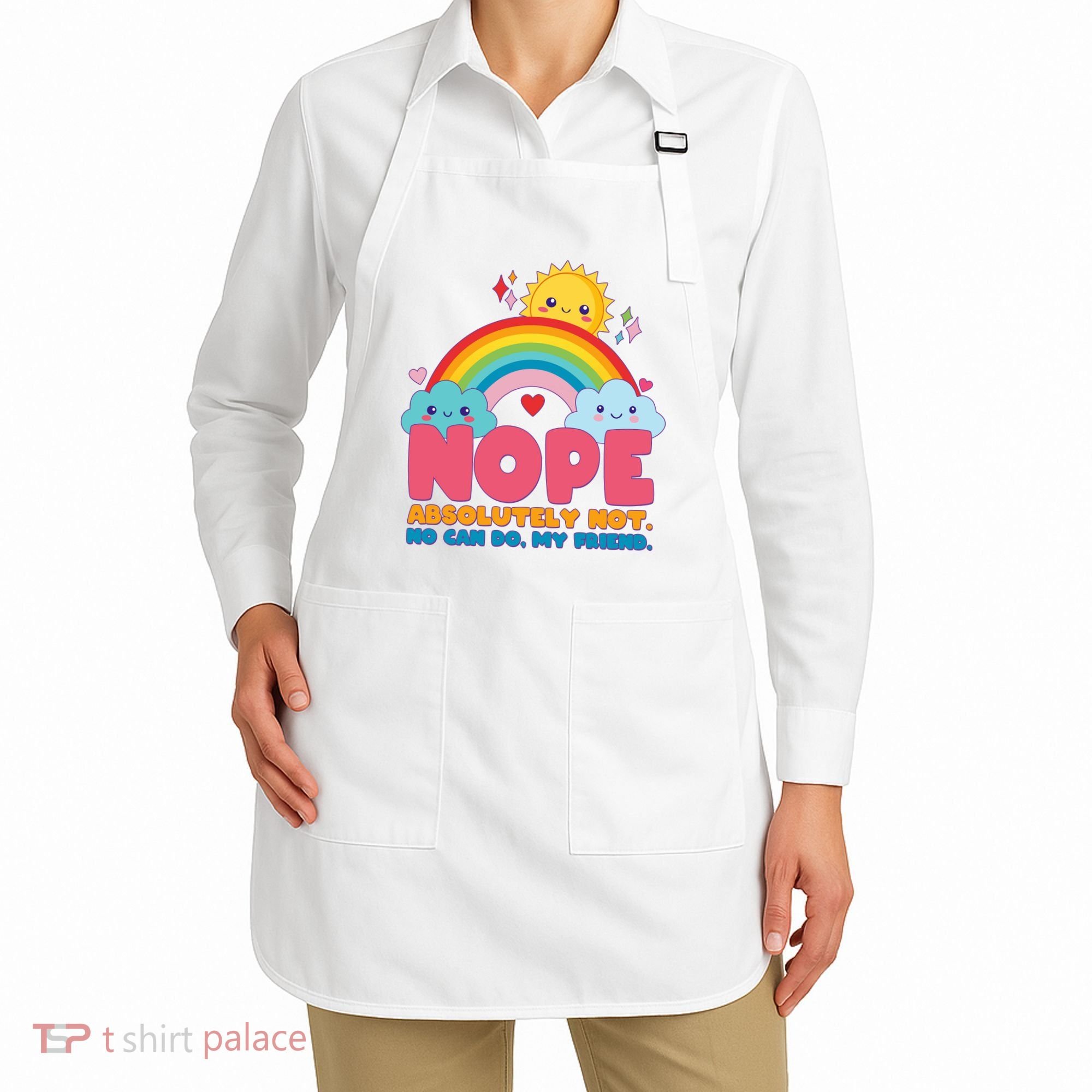 Funny Nope Absolutely Not No Can Do My Friend Apron