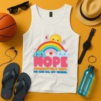 Funny Nope Absolutely Not No Can Do My Friend Tank Top thumb 4