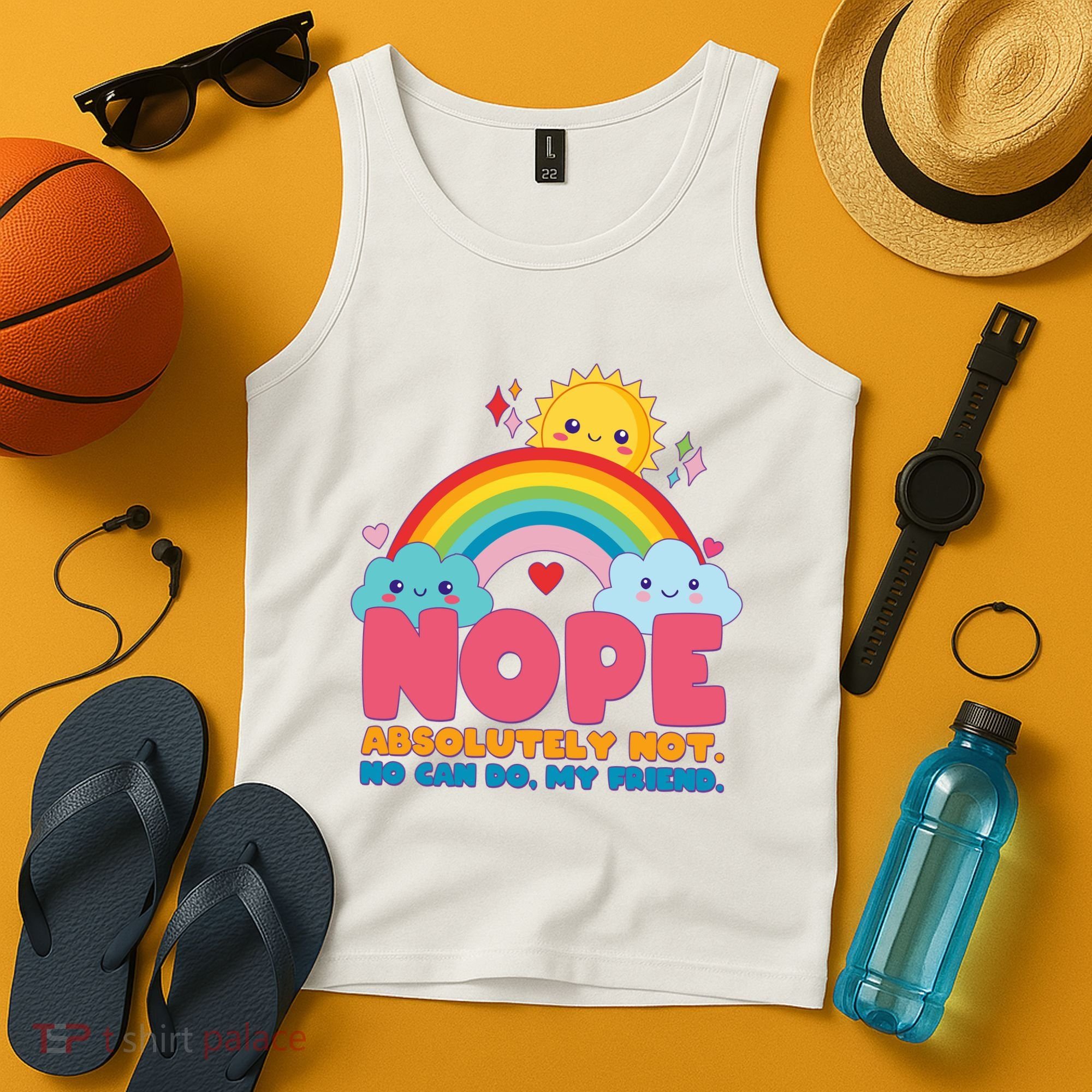 Funny Nope Absolutely Not No Can Do My Friend Tank Top