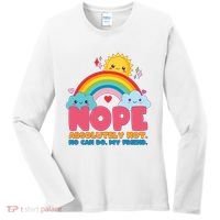 Funny Nope Absolutely Not No Can Do My Friend Women's Long Sleeve Shirt thumb 0
