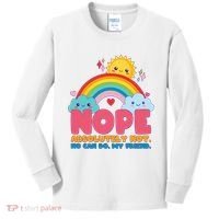 Funny Nope Absolutely Not No Can Do My Friend Kids Long Sleeve Shirt thumb 0