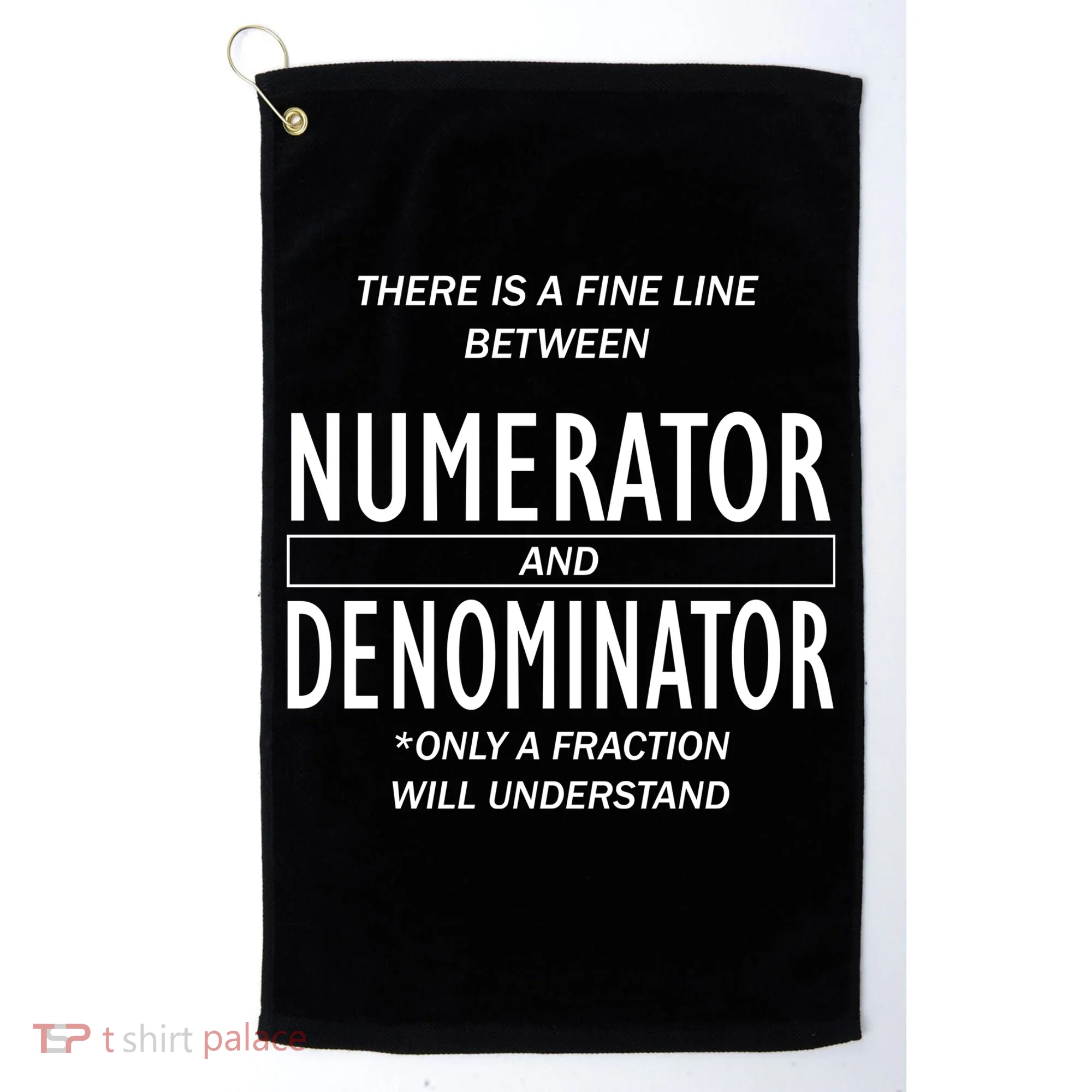 Funny Numerator And Denominator Math Fraction Golf Towel