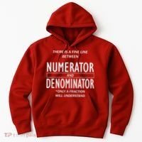 Funny Numerator And Denominator Math Fraction Hoodie thumb 0