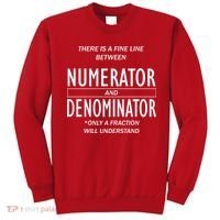 Funny Numerator And Denominator Math Fraction Sweatshirt thumb 0
