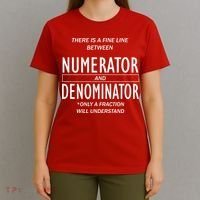 Funny Numerator And Denominator Math Fraction T-Shirt thumb 4
