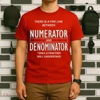 Funny Numerator And Denominator Math Fraction T-Shirt thumb 6