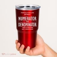 Funny Numerator And Denominator Math Fraction Tumbler thumb 2