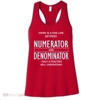 Funny Numerator And Denominator Math Fraction Women's Tank Top thumb 0