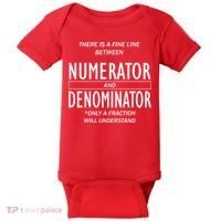 Funny Numerator And Denominator Math Fraction Baby Bodysuit thumb 0
