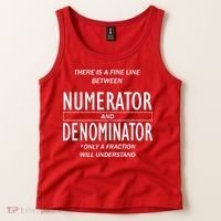 Funny Numerator And Denominator Math Fraction Tank Top thumb 2