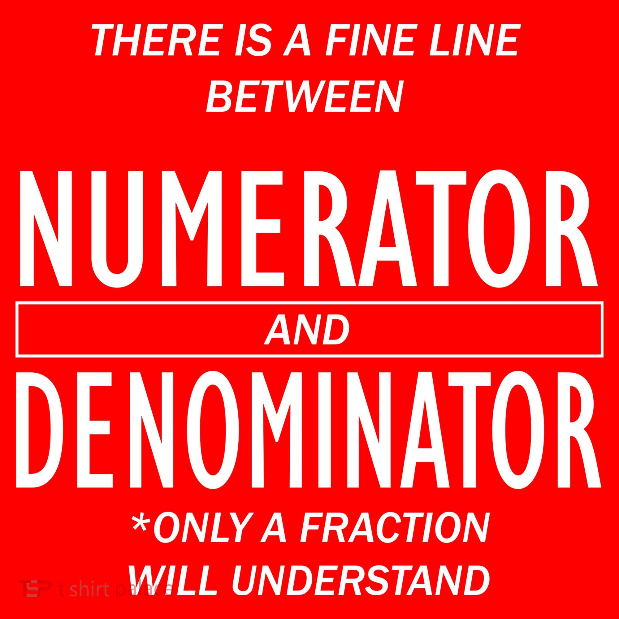 Funny Numerator And Denominator Math Fraction Tank Top