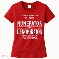 Funny Numerator And Denominator Math Fraction Women's T-Shirt thumb 0