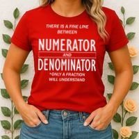 Funny Numerator And Denominator Math Fraction Women's T-Shirt thumb 2