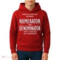 Funny Numerator And Denominator Math Fraction Kids Hoodie thumb 4