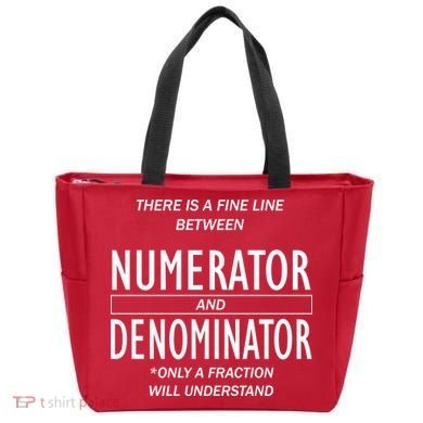 Funny Numerator And Denominator Math Fraction Tote Bag