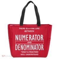 Funny Numerator And Denominator Math Fraction Tote Bag thumb 0