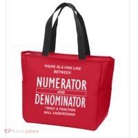 Funny Numerator And Denominator Math Fraction Tote Bag thumb 3