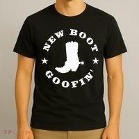 Funny New Boot Goofin Cowboy Boot Meme Quote T-Shirt thumb 3