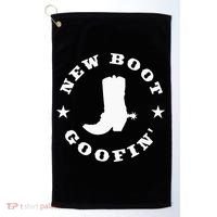 Funny New Boot Goofin Cowboy Boot Meme Quote Golf Towel thumb 0