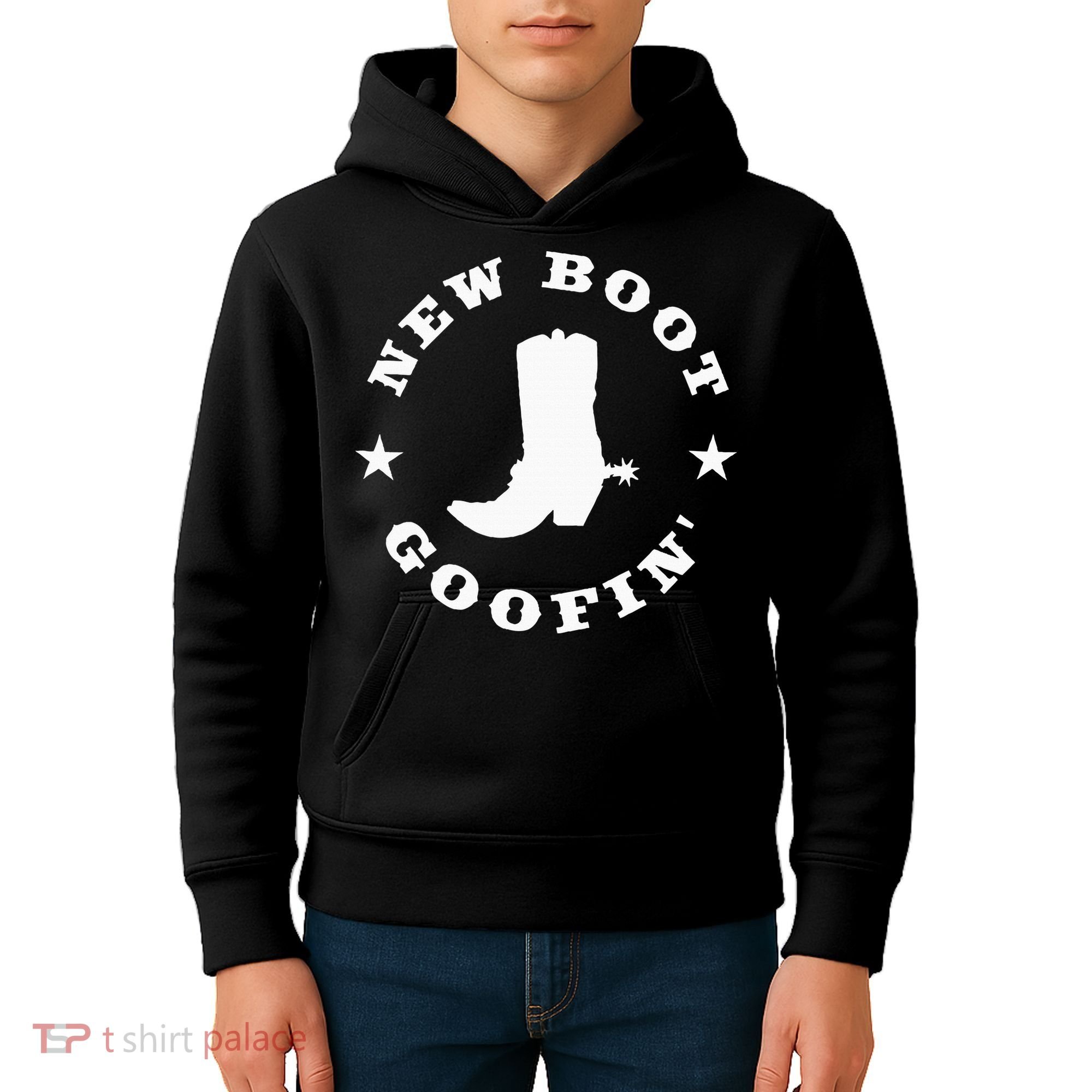 Funny New Boot Goofin Cowboy Boot Meme Quote Kids Hoodie