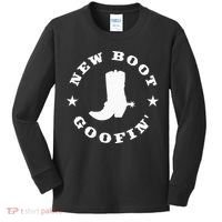 Funny New Boot Goofin Cowboy Boot Meme Quote Kids Long Sleeve Shirt thumb 0