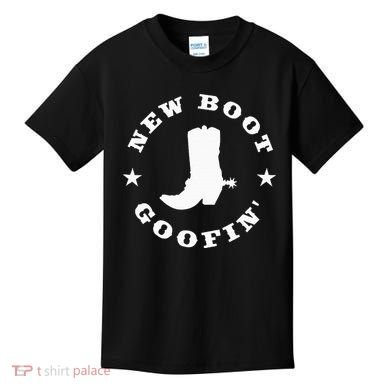 Funny New Boot Goofin Cowboy Boot Meme Quote Kids T-Shirt