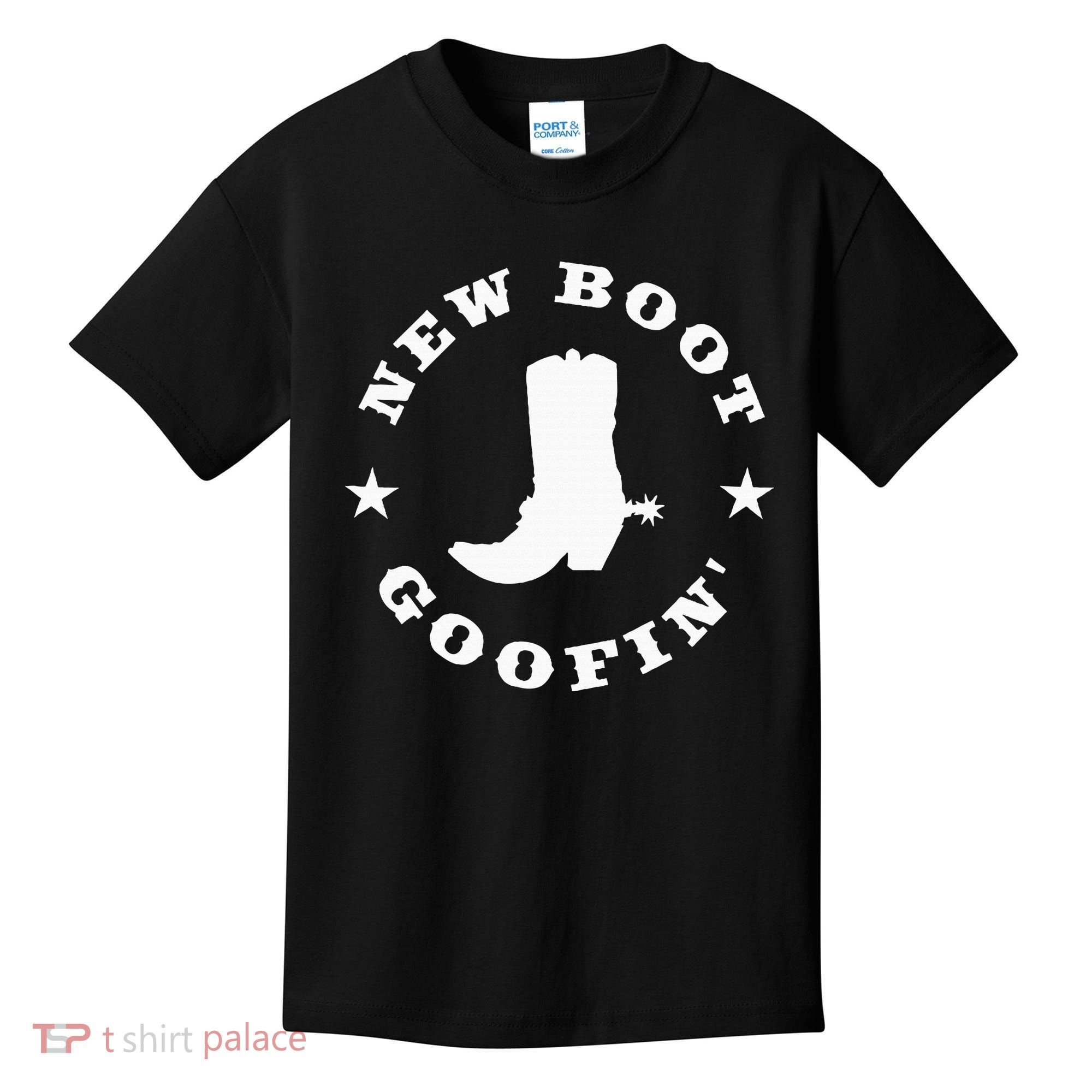 Funny New Boot Goofin Cowboy Boot Meme Quote Kids T-Shirt