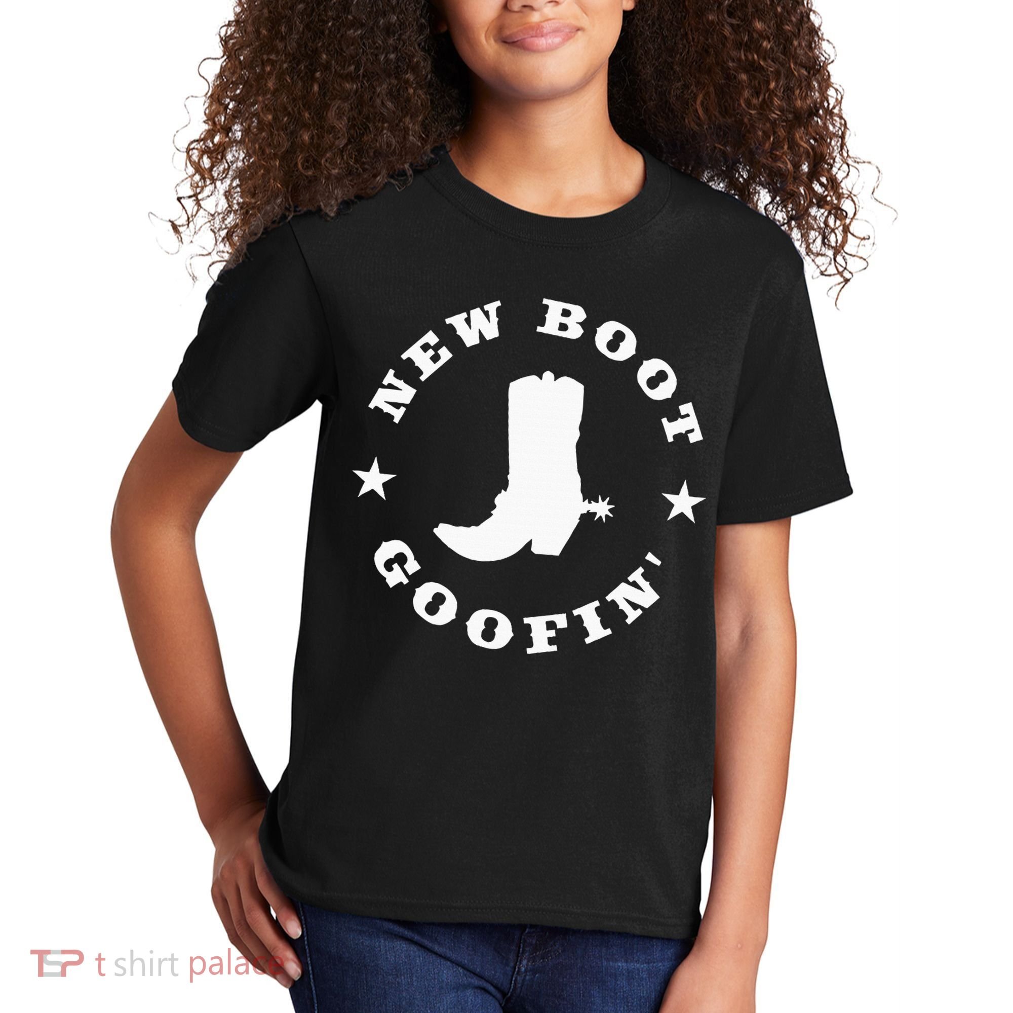 Funny New Boot Goofin Cowboy Boot Meme Quote Kids T-Shirt