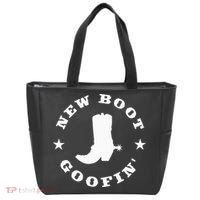 Funny New Boot Goofin Cowboy Boot Meme Quote Tote Bag thumb 0