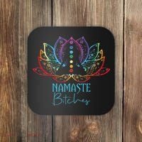 Funny Namaste Bitches Spiritual Sarcasm Zen Yoga Lover Gift Coaster thumb 0