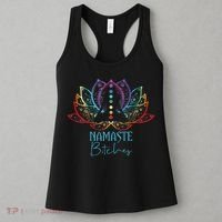Funny Namaste Bitches Spiritual Sarcasm Zen Yoga Lover Gift Women's Tank Top thumb 3