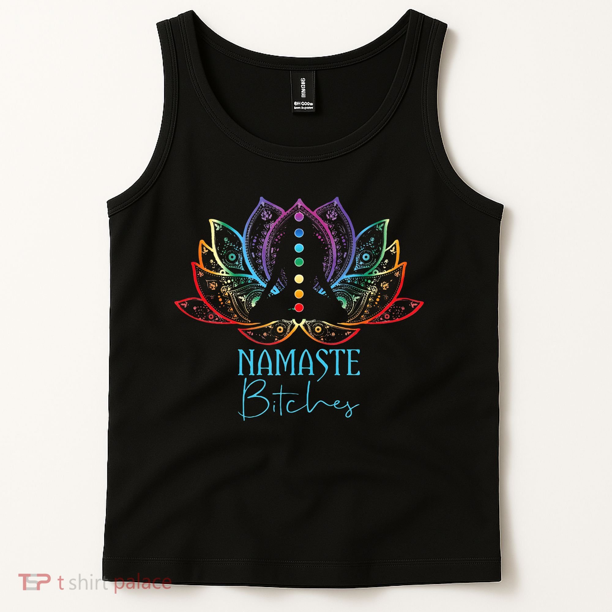 Funny Namaste Bitches Spiritual Sarcasm Zen Yoga Lover Gift Tank Top